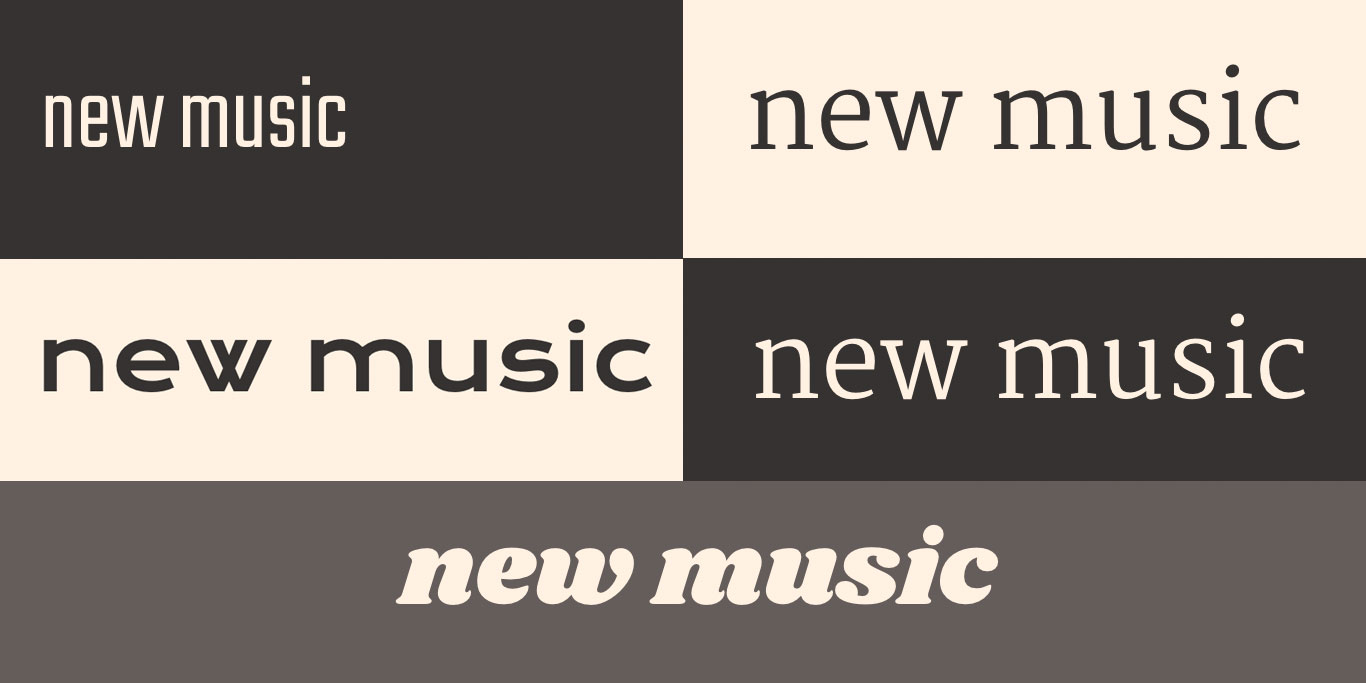 Music website font choices