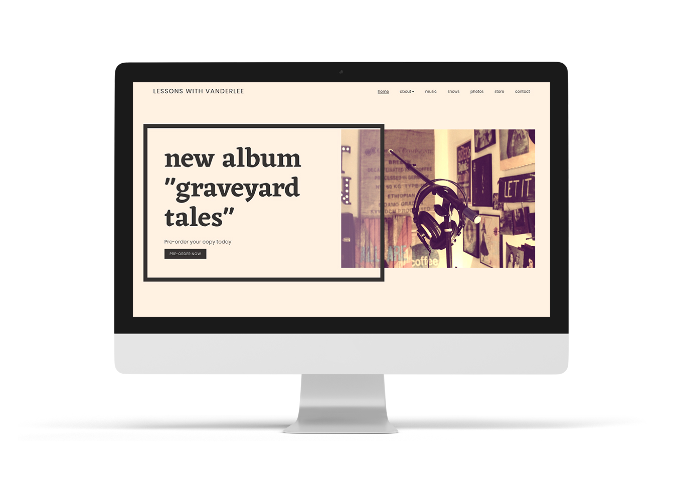 Music website design template elegant