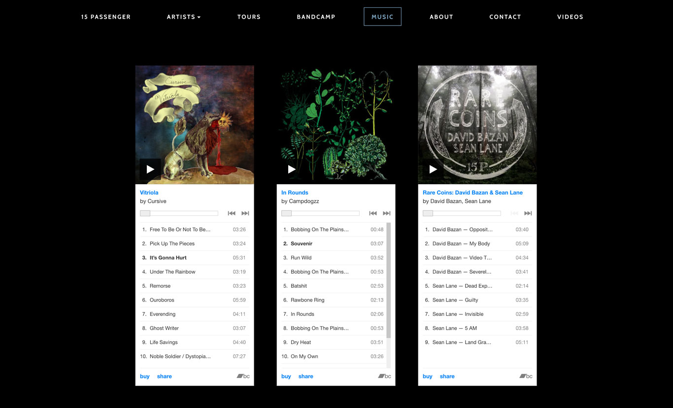 15 Traveler Record Label Website