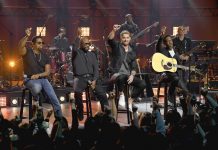 NASHVILLE, TN - Brett Young and Boyz II Men perform at CMT Crossroads with Boyz II Men and Brett Young - Music Industry Weekly