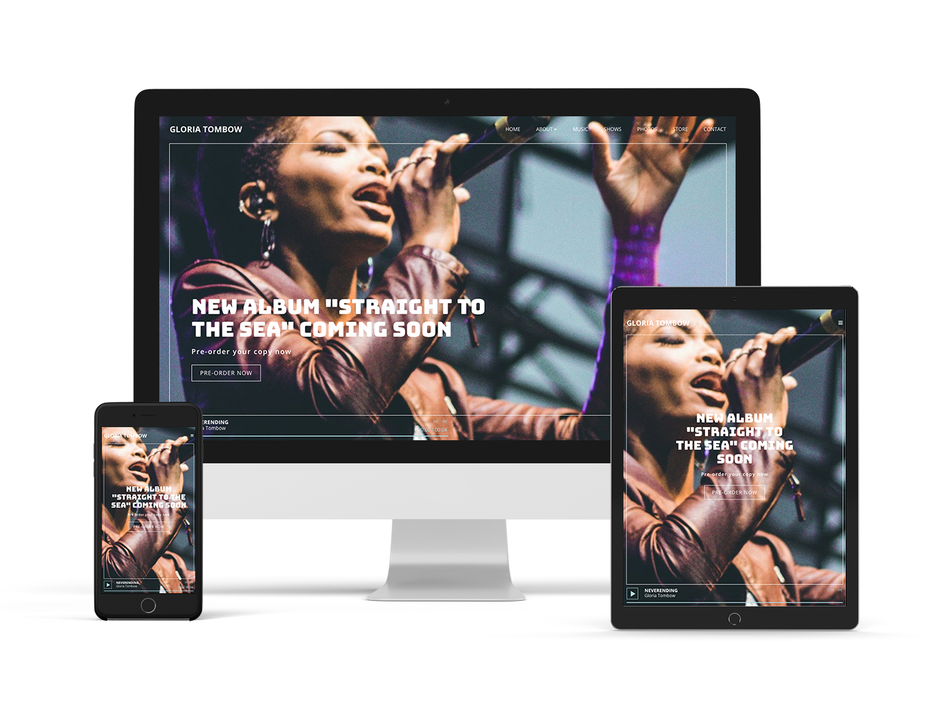 Music website template example Forte