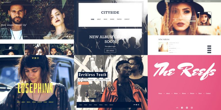 16 website templates for musicians and bands
