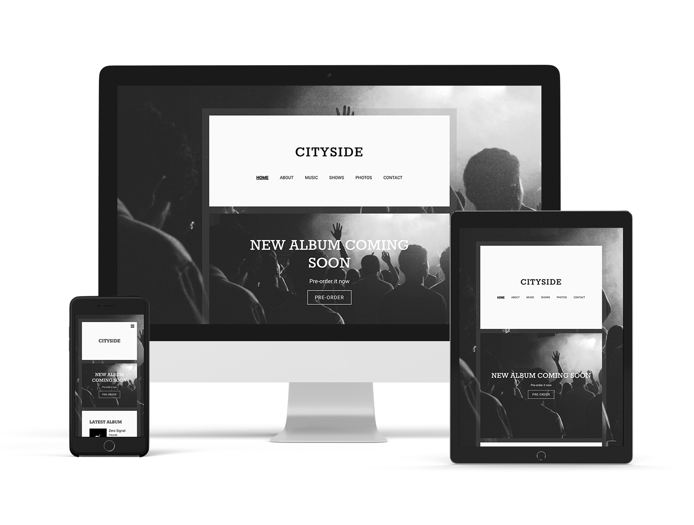 Music website template example Echo