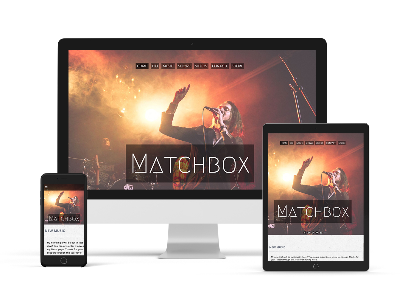 Music website template example Surround