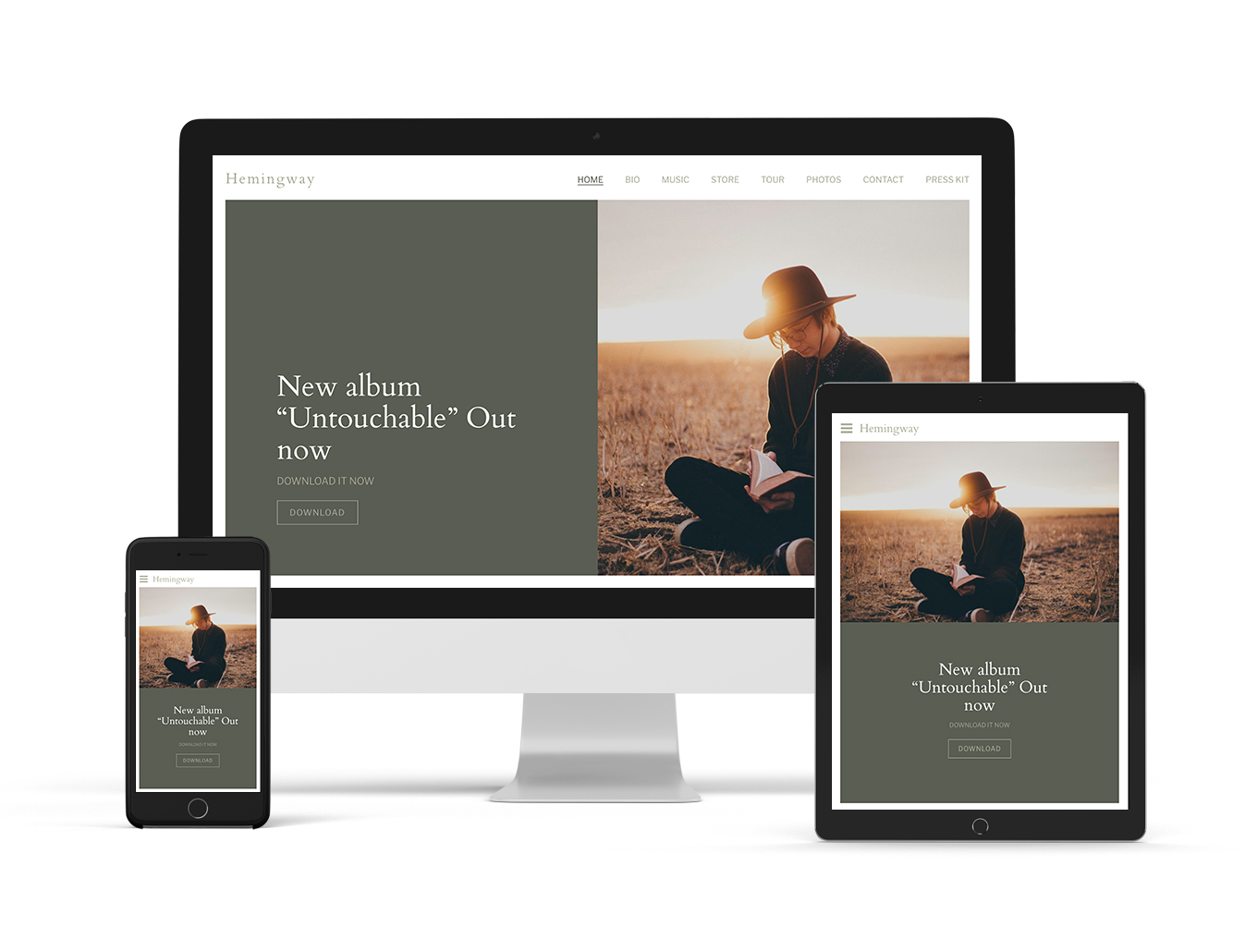 Music website template Duet