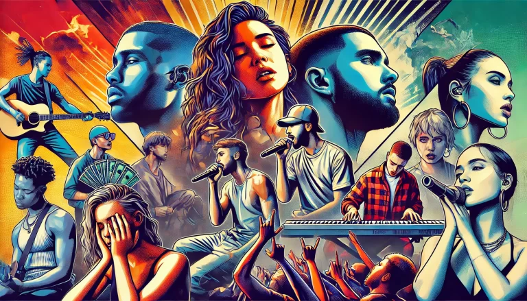 Artists performing their top hits on stage