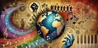 Artists performing music in response to global events