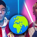 Connor Price spinning a globe on TikTok as part of his global collaboration campaign.