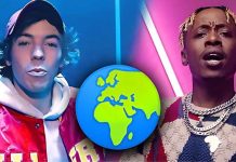 Connor Price spinning a globe on TikTok as part of his global collaboration campaign.