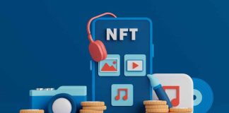 A digital representation of music NFTs, symbolizing fan ownership and engagement in the music industry.