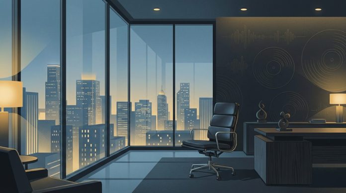 Logan Light Named Chief of Staff to WMG CEO Robert Kyncl Thematic editorial illustration for Logan Light Named Chief of Staff to WMG CEO Robert Kyncl
